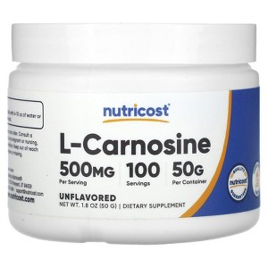 Nutricost L-Carnosine, Unflavored, 1.8 oz (50 g) - 1 of 2