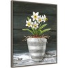 23" x 28" Farmhouse Garden II White Daffodils by Kelsey Wilson Framed Canvas Wall Art Print - Amanti Art: Modern Style, Polystyrene Frame - 2 of 4