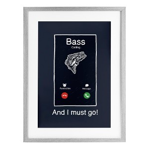 Stupell Industries Bass Is Calling Must Go Framed Print Under Glass Art - 1 of 4