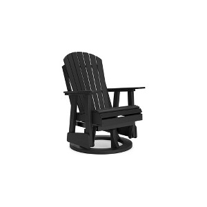 Signature Design by Ashley Hyland wave Outdoor Swivel Glider Chair, Black - 1 of 4