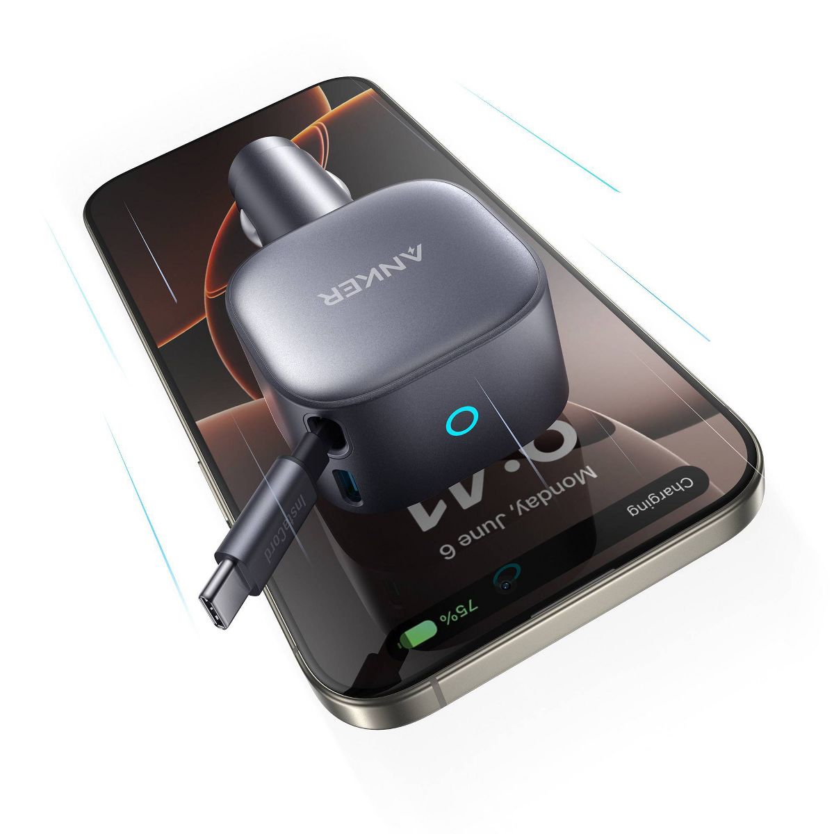 Anker 75W Retractable Car Charger - thumbnail 3