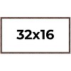 PosterPalooza | 32x16 Thin Bamboo Picture Frame, UV Acrylic, 2 Finishes - Gold and Brown - 2 of 4