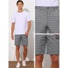 Lars Amadeus Men's Straight Leg Flat Front Plaid Print Chino Shorts - 4 of 4
