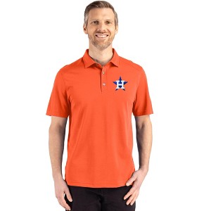 Houston Astros Cutter & Buck Advantage Refresh Epic Confidence Recycled Mens Tri-Blend Pique Polo - College Orange - 3X Large - 1 of 1