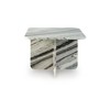 Signature Design by Ashley Baretton Accent Coffee Table - Natural Marble with Black/White/Taupe Tones, Square Design - 3 of 4