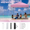 Tangkula 6.6x6.6 FT Folding Pop-up Canopy w/ 6.2-8 Height Adjustment Outdoor Pink - image 4 of 4