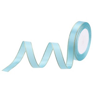 Unique Bargains Double Face Wide Satin Ribbon with Gold Edges for Wedding Bouquet - 1 of 4
