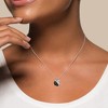 EVERLY JEWELRY | Sterling Silver 1 3/8 CT TGW Black Spinel And White Topaz Swan Pendant with Chain, 18 inc & 2 inc - 4 of 4