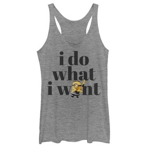 Women's Despicable Me 3 Minion Do What I Want Racerback Tank Top - 1 of 3