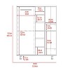 Gulches Black Bar Cart with Cabinet & Wine Rack - 3 of 4