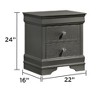 Blaze Modern Style 2-Drawer Night stand Made with Wood in Metallic Gray same as G150108708 (NJ inventory) - 2 of 4