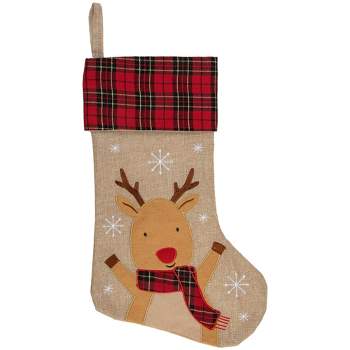  Northlight L43388 19.5 Red Velveteen Fishing Themed Christmas  Stocking with Green Cuff : Home & Kitchen
