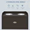 Akoasm Storable Dog Feeding Station & Cabinet With Drawer And Removable Elevated Dog Bowls For Large Dog-Coffee - 4 of 4