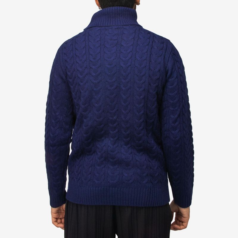 X RAY Men's Cable Knit Roll Neck Sweater(Available in Big & Tall), 2 of 8