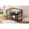 TIRAMISUBEST Full Size Loft Bed with Open Style Wardrobe, Bulit-in Desk and Storage Shelves, Metal Loft Bedframe with Storage Drawer - 4 of 4
