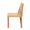 bali & pari Rowen Rattan and Mahogany Wood Dining Chair Light Honey/Honey - 4 of 4