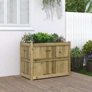 vidaXL Garden Planter 35.4"x19.7"x27.6" Impregnated Wood Pine - 1 of 4