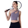 DOMETOUR Soft Yoga Sports Tank Bra With Removable Pads Sports Bra - 3 of 4