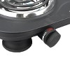 Brentwood Electric 1500W Double Burner in Black - 4 of 4