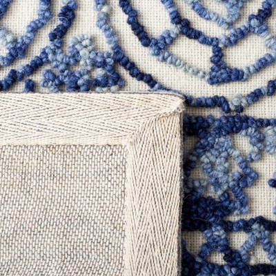 Trace TRC701 Hand Tufted Area Rug - Navy/Ivory - 6'x9' - Safavieh.