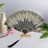 Unique Bargains Rose Lace with Tassel Folding Fan 1 Pc - 4 of 4