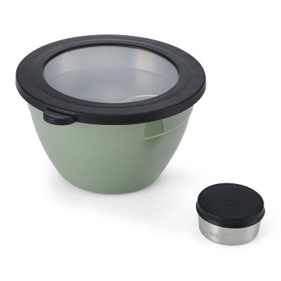 Mountain Sage Plastic 64oz Salad Bowl Kit with Lid