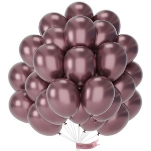 PartyWoo Balloons Metallic Brown Chrome Bronze Copper 12 Inch 50 pcs - 1 of 4