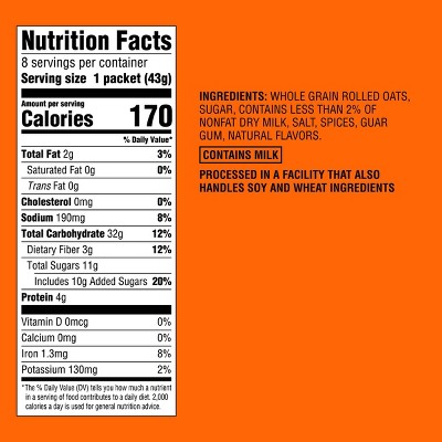 Pumpkin Spice Naturally Flavored with Other Natural Flavors Instant Oatmeal - 12.1oz - Good & Gather™