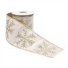 Glittered Snowflake Wired Ribbon - 2 of 3