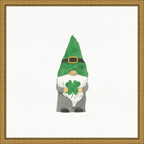 Amanti Art St Patricks Day Gnomes II by Jenaya Jackson Canvas Wall Art Print Framed 16 x 16-in. - image 1 of 4