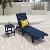 WestinTrends 2 Pieces Poly Outdoor Patio Chaise Lounge Chair with Side Table Set - 2 of 4
