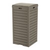MAYEERTY 31 Gallon Large Capacity Outdoor Deck Box for Patio Furniture Cushions, Pillow with Wheels, Light Brown - 2 of 4