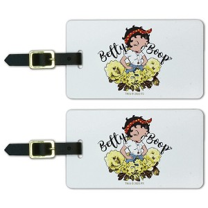 Betty Boop Sassy Flowers Luggage ID Tags Set of 2 - 1 of 4