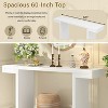 Airsurfer 60-Inch Modern Console Table with Geometric Clean Lines, Painted Finish & Adjustable Feet for Entryway, Living Room - 3 of 4