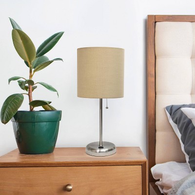 Creekwood Home Contemporary Bedside Table Lamps with USB Port