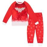DC Comics Justice League Wonder Woman Girls Pullover Pajama Shirt and Pants Sleep Set Toddler 