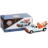 1969 Chevrolet C-30 Dually Wrecker Tow Truck "Gulf Oil" Light Blue w/Orange 1/18 Diecast Car Model by Greenlight - 3 of 3