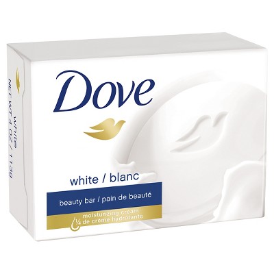 Dove Beauty White Beauty Bar Soap - Trial Size - Unscented - 3.17oz