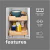 Glidez Steel and Wood Pull-Out/Slide-Out Storage Organizer for Under Cabinet Use - Brushed Nickel and Natural - 3 of 4
