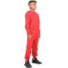 EVERYDAY KIDS Boys Cotton Fleece Sweatpants; Boys’ Activewear Jogger Pants - Soft and Breathable Cotton/Poly Blend, Red - 4 of 4