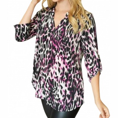 Women's Leopard Gabby Top - White Birch