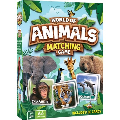 MasterPieces Kids Games - World of Animals Matching Game - Game for Kids and Family - Laugh and Learn