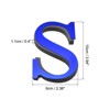 Unique Bargains 3D Acrylic Self-Adhesive Mirror Alphabet Sticker Wall Decals Blue - 2 of 4