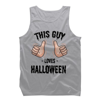 Men's Design By Humans This Guy Loves Halloween By MultimediaOne Tank Top
