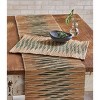 tagltd Bali Runner Green Multi Table Runner - Water Hyacinth, 72" L x 14" W, Wipe Clean, Perfect for Spring Decor - 2 of 2