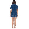 Ashford & Brooks Women's Woven Short Sleeve Pajama Shorts Set - 3 of 4