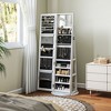 HOMCOM Jewelry Cabinet, 360° Swivel Jewelry Armoire with Full-Length Mirror, Storage Shelves, Interior Small Mirror, for Bedroom Living Room, White - 2 of 4