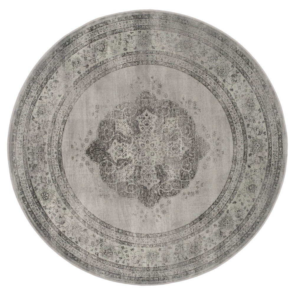 Luca Vintage Area Rug - Gray / Multi ( 6' Round ) - Safavieh