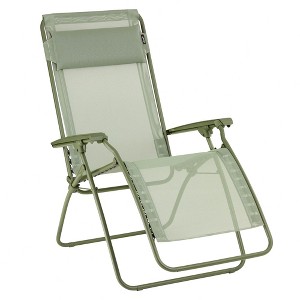 Lafuma R Clip Compact Foldable Portable Zero Gravity Relaxation Garden Patio Beach Chair Recliner with Removable Adjustable Headrest, Moss Green - 1 of 4