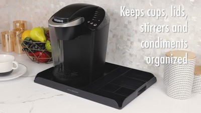 Compact Black Coffee Pod Organizer Tray for Countertop Use